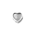 Pootafdruk Gepersonaliseerde Hart Foto Bedel – Zilveren Hanger voor Armbanden & Kettingen