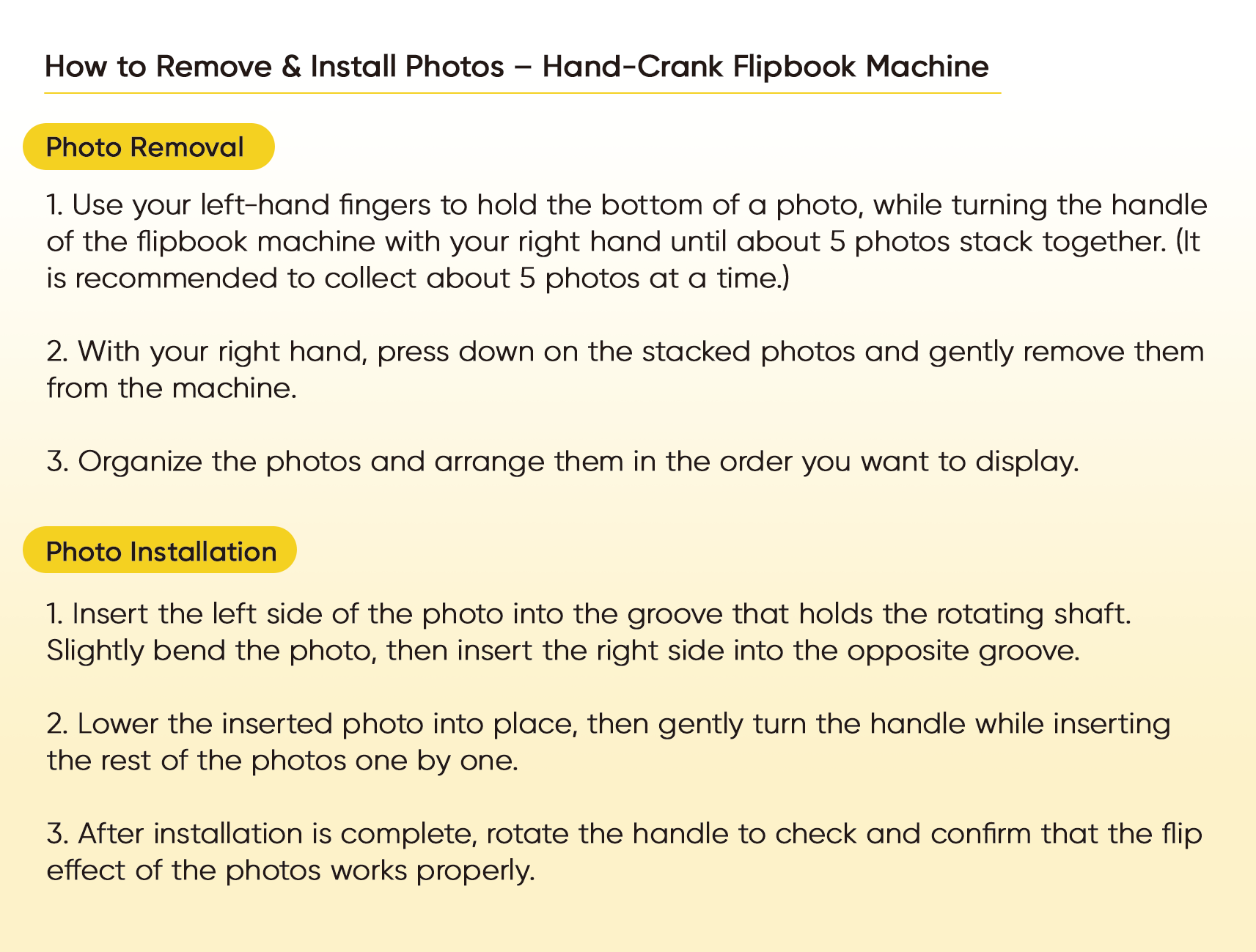 Fotoflipboek met licht handmatig te draaien animatiebox cadeau