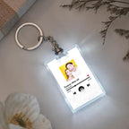 Gepersonaliseerde Sleutelhanger met Foto & Scanbare Muziekcode – Verlichte Quicksand Sleutelhanger, Uniek Cadeau