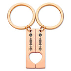 Hart Sleutelhanger met Muziekcode – Gepersonaliseerd Vriendschapscadeau