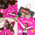 Gepersonaliseerde Wandklok met Huisdier- en Baasfoto – Grappig & Uniek Cadeau voor Dierenliefhebbers