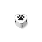 Pootafdruk Gepersonaliseerde Hart Foto Bedel – Zilveren Hanger voor Armbanden & Kettingen