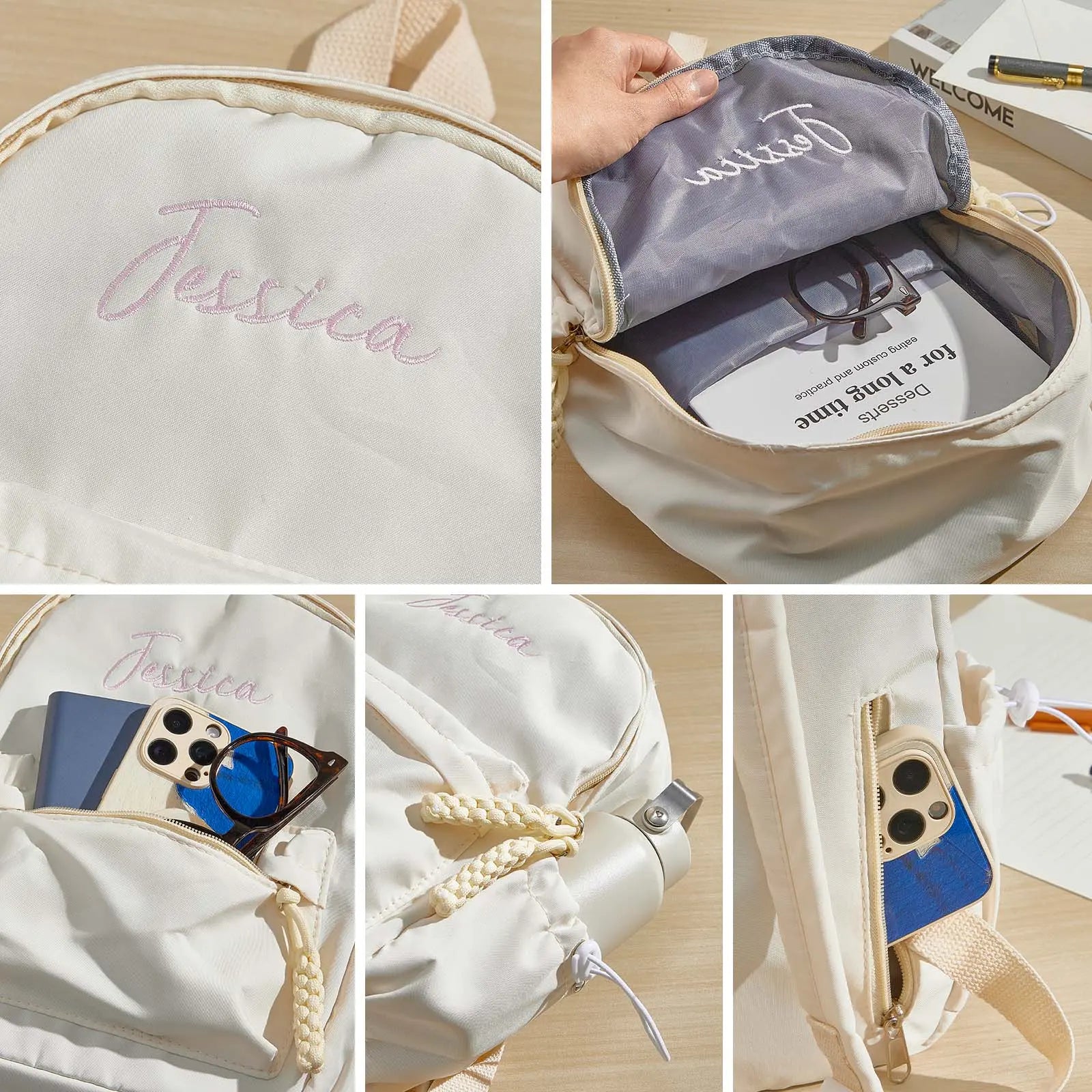 Rugzak met Geborduurde Naam – Gepersonaliseerd Schoolcadeau