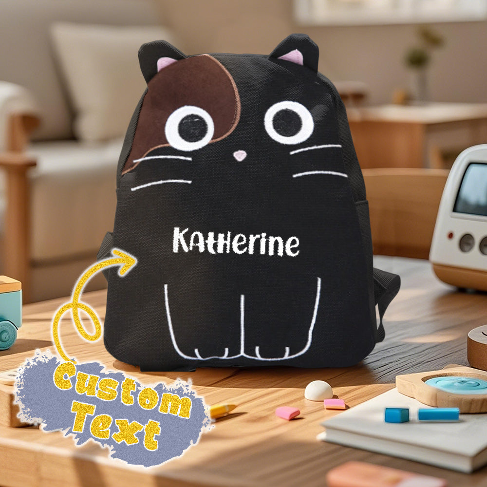 Katten Rugzak met Naam – Gepersonaliseerd Schoolcadeau voor Kinderen