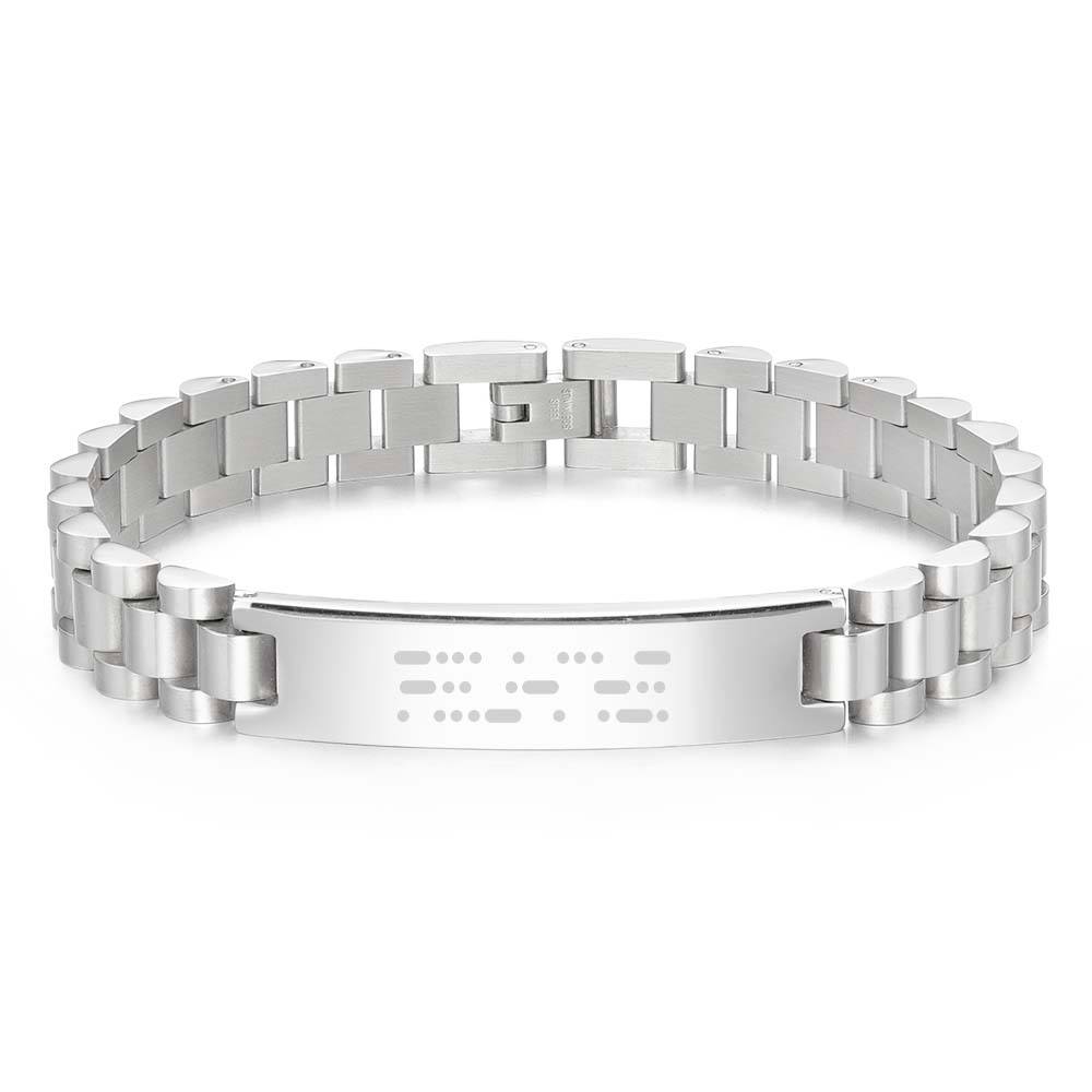 Gepersonaliseerde Morsecode herenarmband