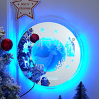 Gepersonaliseerde Naam Spiegel met Verlichting – Kerst Spiegel Licht & Sfeervolle Kamerdecoratie, Perfect Kerstcadeau