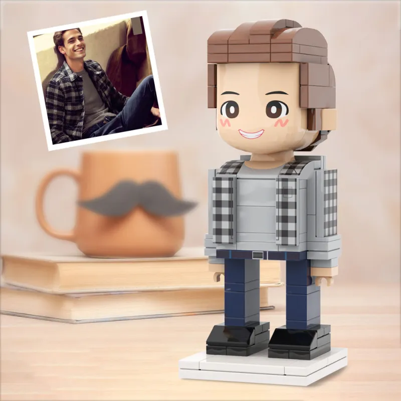 Gepersonaliseerd Brickfiguur – Op maat gemaakt cadeau voor man of jongen