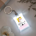 Gepersonaliseerde Sleutelhanger met Foto & Scanbare Muziekcode – Verlichte Quicksand Sleutelhanger, Uniek Cadeau