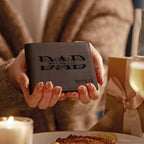 Gepersonaliseerde herenportemonnee leer met naam – Vaderdagcadeau