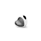 Pootafdruk Gepersonaliseerde Hart Foto Bedel – Zilveren Hanger voor Armbanden & Kettingen