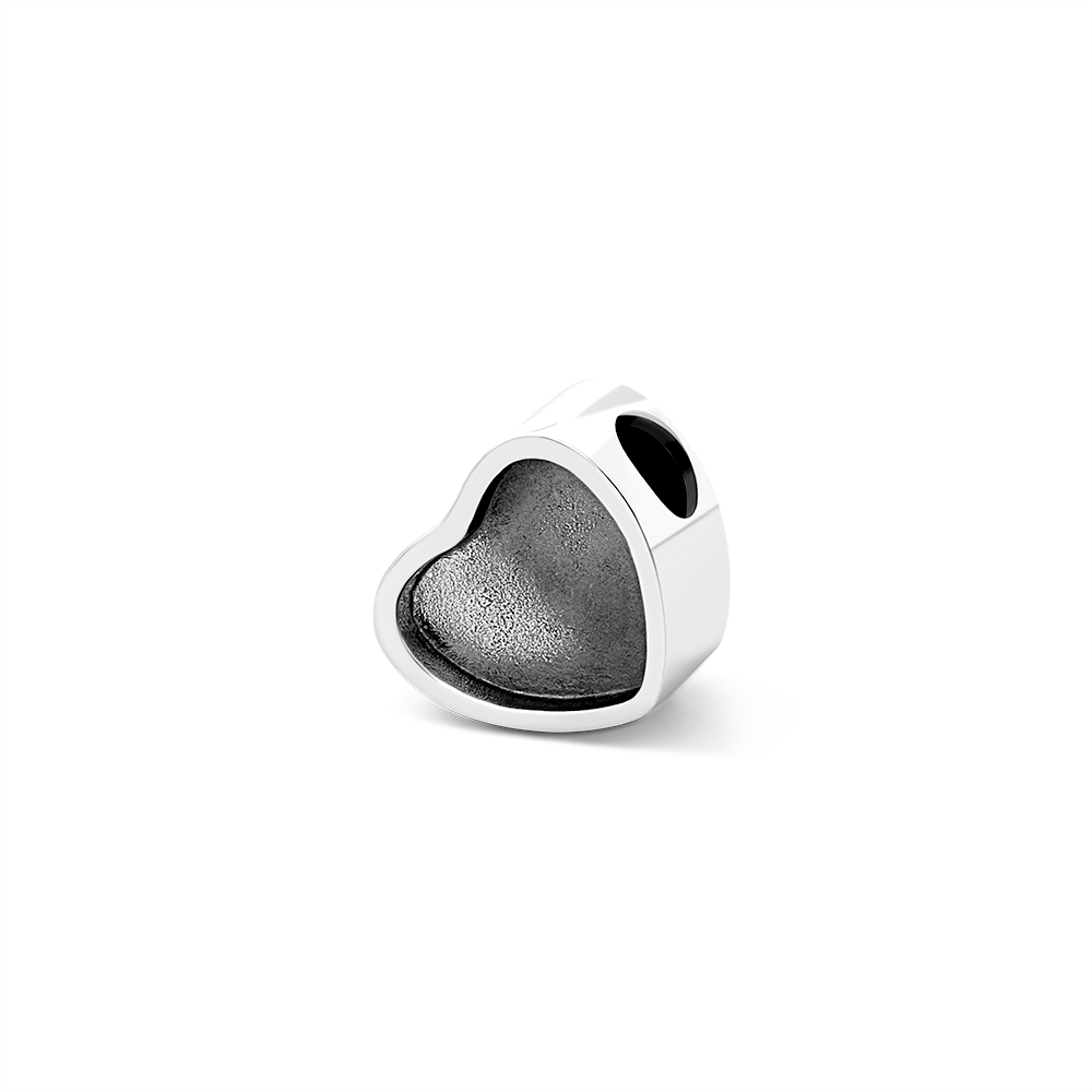 Pootafdruk Gepersonaliseerde Hart Foto Bedel – Zilveren Hanger voor Armbanden & Kettingen