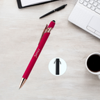 Rode Balpen met Naam & Etui – Gepersonaliseerd Cadeau