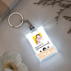 Gepersonaliseerde Sleutelhanger met Foto & Scanbare Muziekcode – Verlichte Quicksand Sleutelhanger, Uniek Cadeau