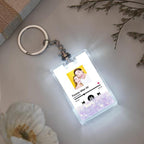 Gepersonaliseerde Sleutelhanger met Foto & Scanbare Muziekcode – Verlichte Quicksand Sleutelhanger, Uniek Cadeau