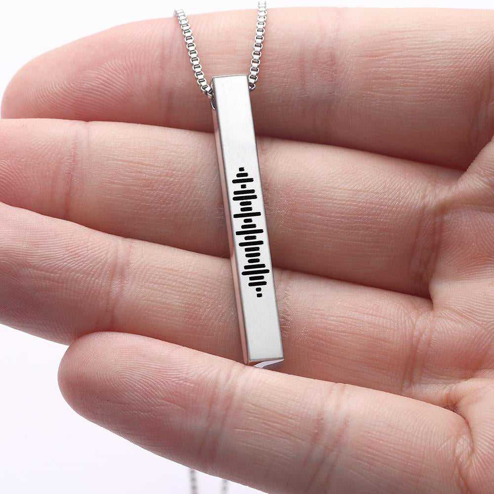 Muziek Barcode Ketting – Gepersonaliseerd Hanger
