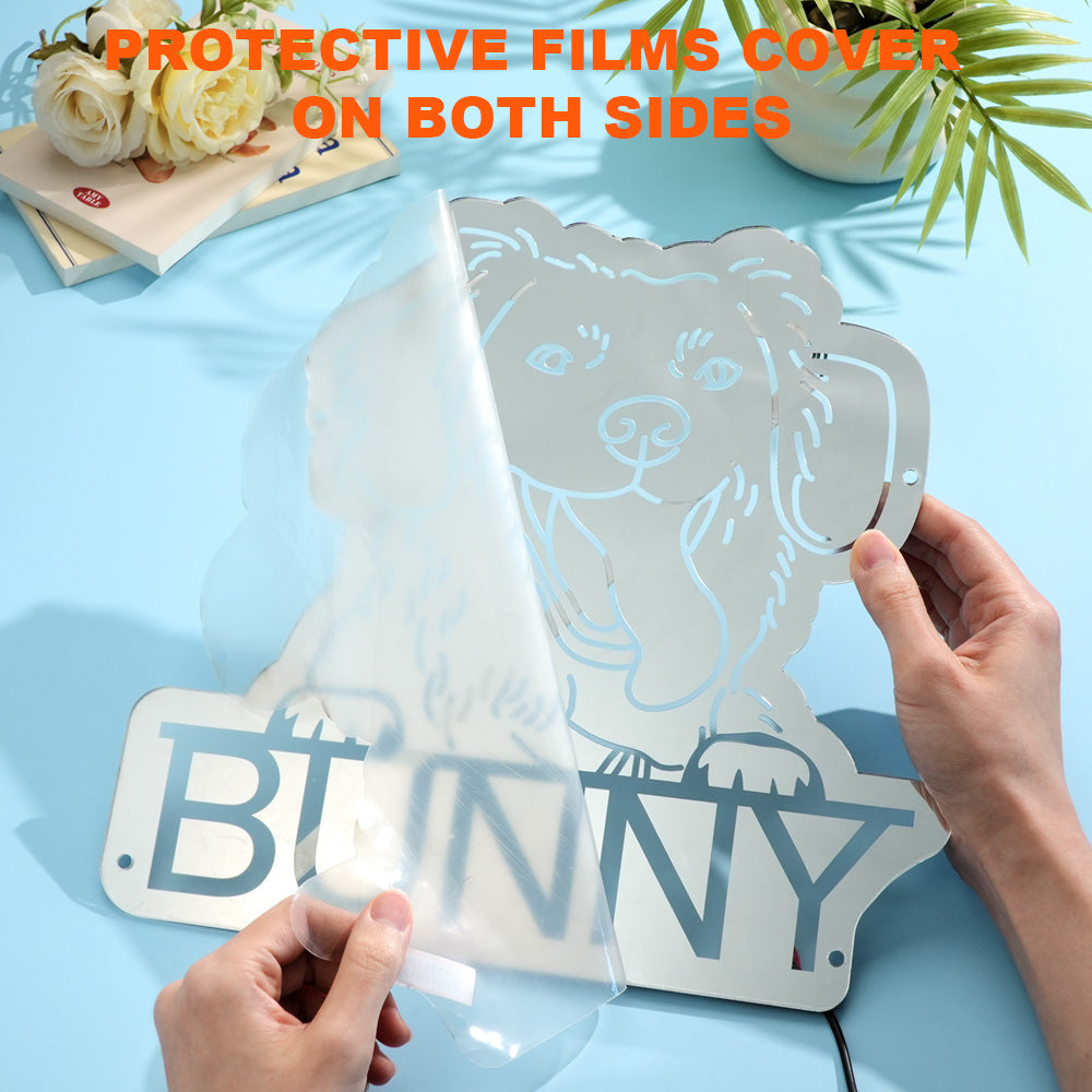 Gepersonaliseerde Huisdier Spiegel met Naam en Verlichting