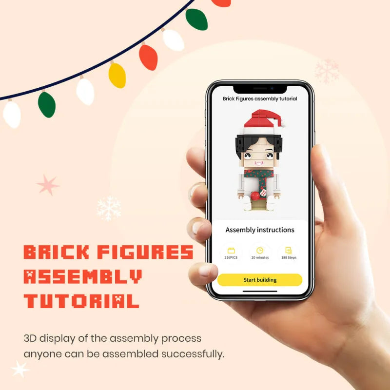 Gepersonaliseerd Brickfiguur verjaardagsthema