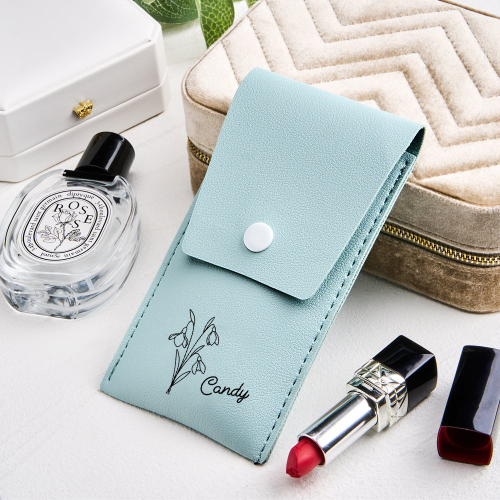 Gepersonaliseerde PU leren make-up tas met 8 kwasten