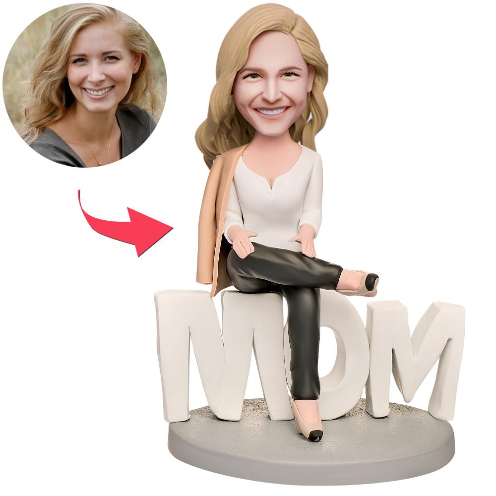 Bobblehead elegante moeder – Gepersonaliseerd Moederdagcadeau