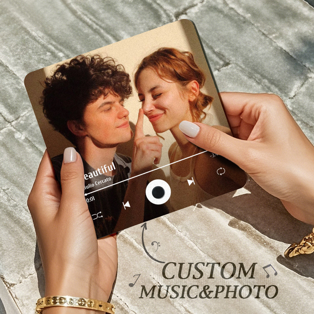 Muziek Koelkastmagneet met Foto – Gepersonaliseerd Cadeau voor Haar