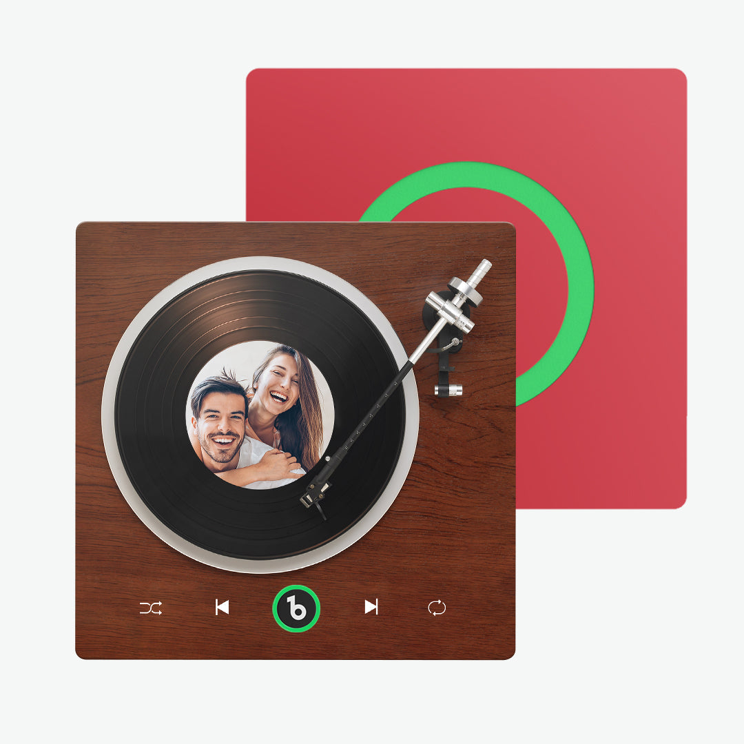 Muziek Koelkastmagneet in Platenspeler Stijl – Gepersonaliseerd Cadeau