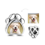 Pootafdruk Foto Bedel – 925 Sterling Zilver, Gepersonaliseerd Huisdier Sieraad