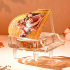 Gepersonaliseerde Kristallen Piano Muziekdoos – Luxe Decoratie voor op Tafel of Bureau