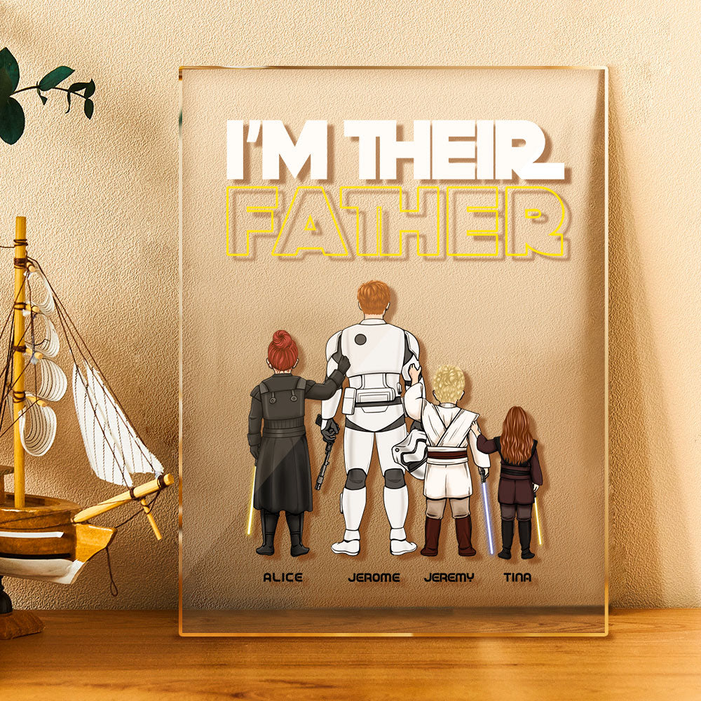 I Am Their Father” Nachtlamp – Gepersonaliseerd Vaderdagcadeau