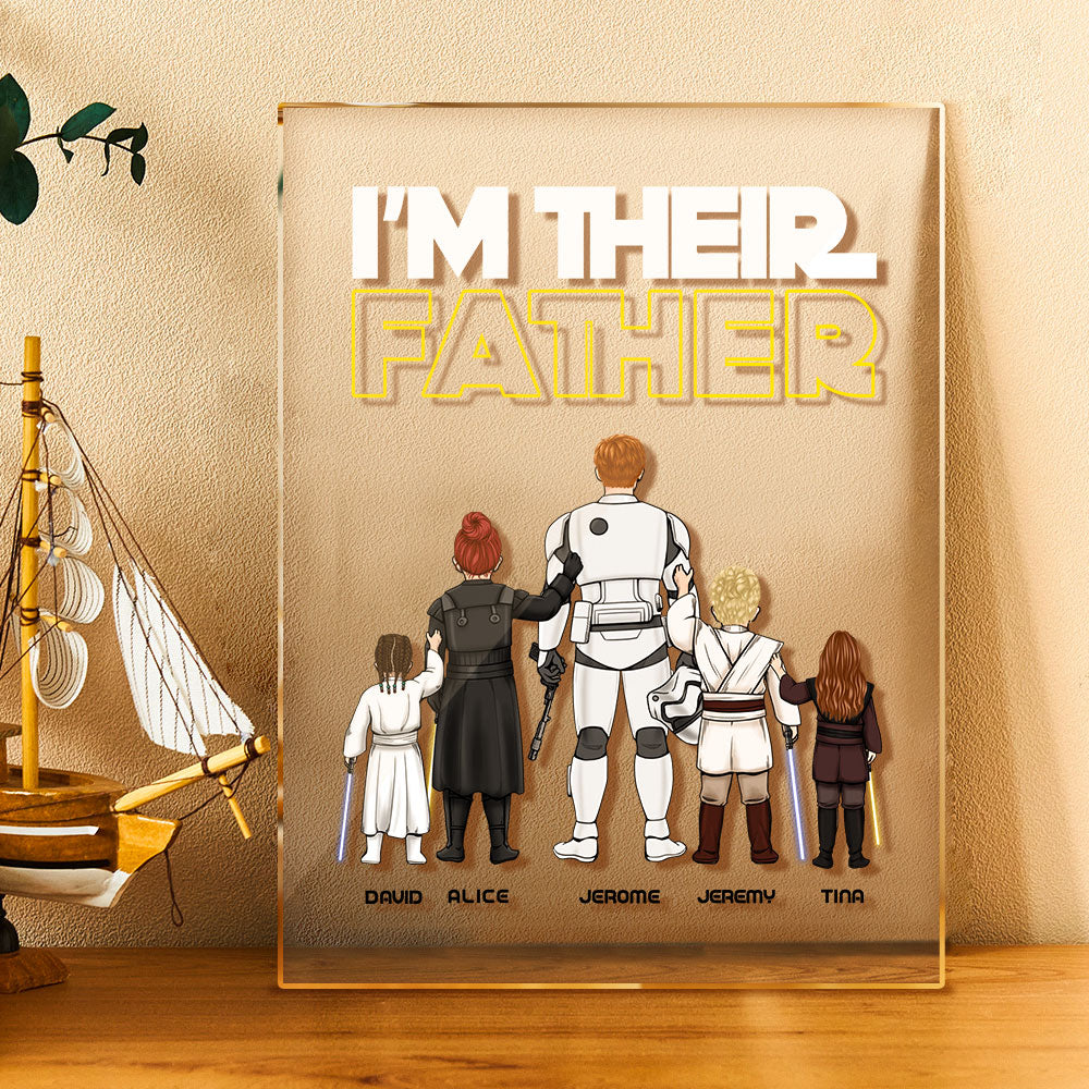 I Am Their Father” Nachtlamp – Gepersonaliseerd Vaderdagcadeau