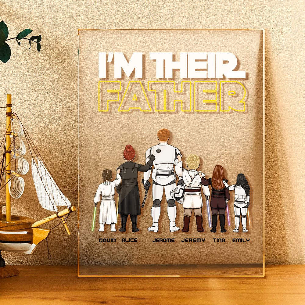 I Am Their Father” Nachtlamp – Gepersonaliseerd Vaderdagcadeau
