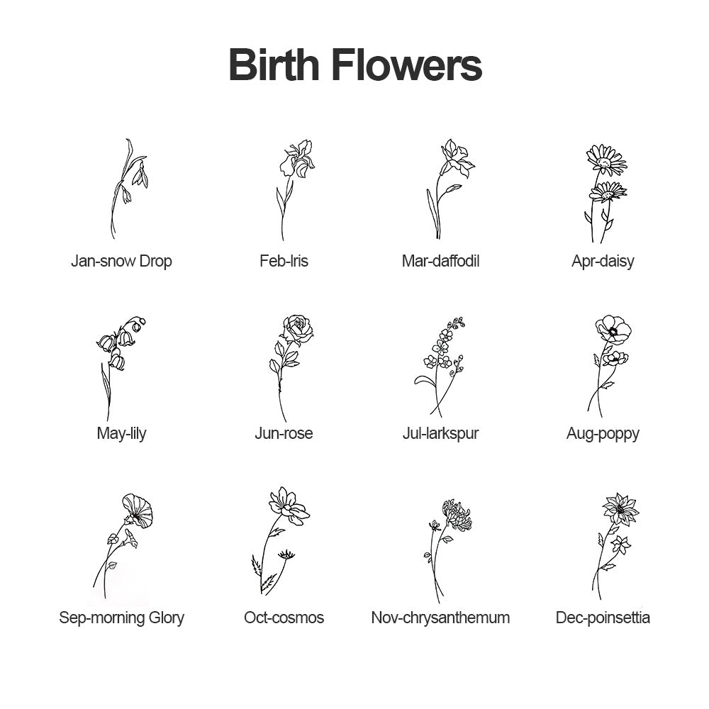 Gepersonaliseerde Sieradendoos met Geboortebloem – Unieke Opbergdoos & Cadeau voor Haar