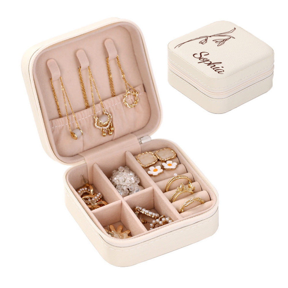 Gepersonaliseerde Sieradendoos met Geboortebloem – Unieke Opbergdoos & Cadeau voor Haar