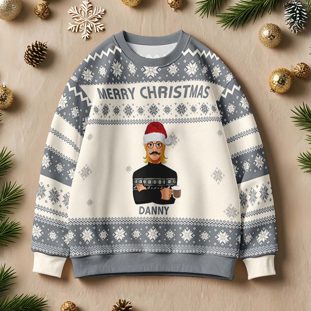 Gepersonaliseerde Foute Kersttrui voor Volwassenen – Unisex Sweater