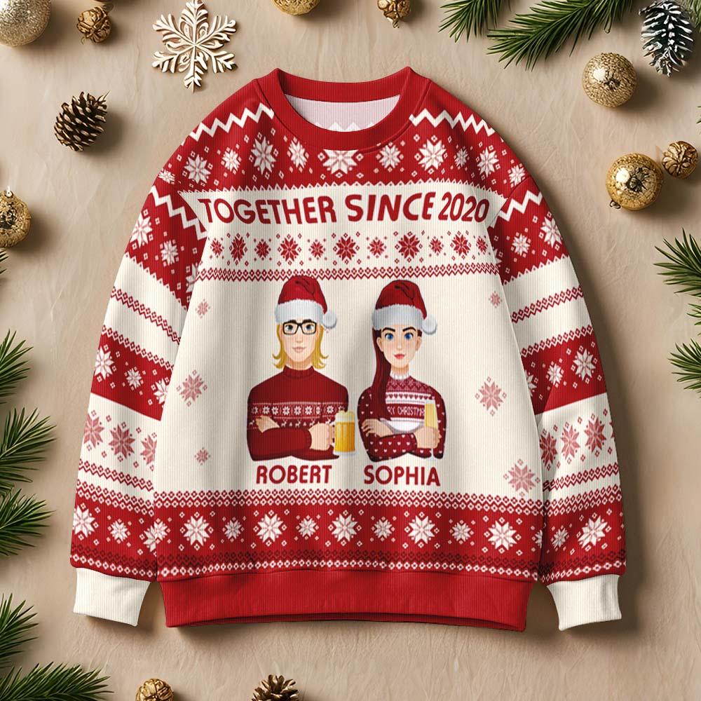 Gepersonaliseerde Foute Kersttrui voor Volwassenen – Unisex Sweater