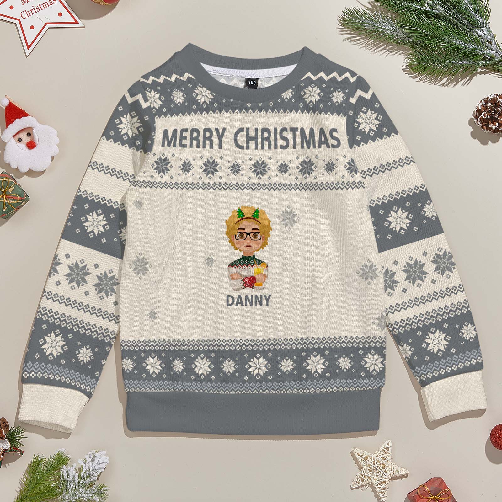 Gepersonaliseerde Foute Kersttrui voor Kinderen