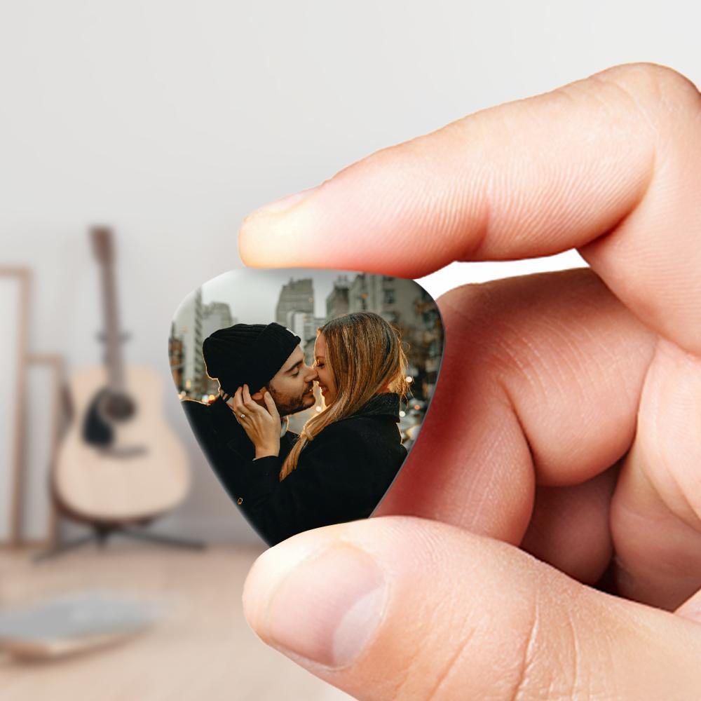 Gepersonaliseerde Gitaarplectrums Met Foto En Tekst – Set van 12