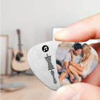 Gepersonaliseerde Gitaarplectrum met Muziekcode & Foto – Verkrijgbaar in 4 Kleuren