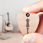 Gepersonaliseerde Gitaarplectrum met Muziekcode & Foto – Verkrijgbaar in 4 Kleuren