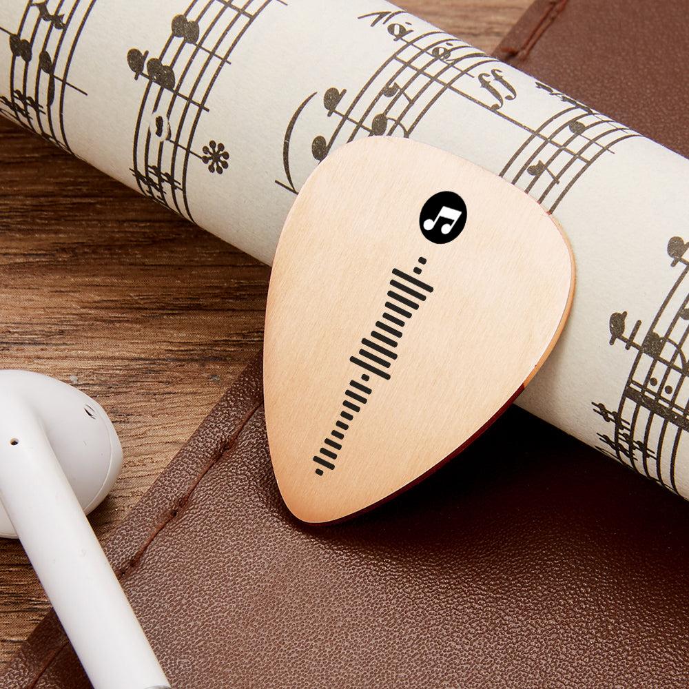 Gepersonaliseerde Gitaarplectrum met Muziekcode & Foto – Verkrijgbaar in 4 Kleuren