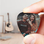 Gepersonaliseerde Gitaarplectrum met Muziekcode & Foto – Verkrijgbaar in 4 Kleuren