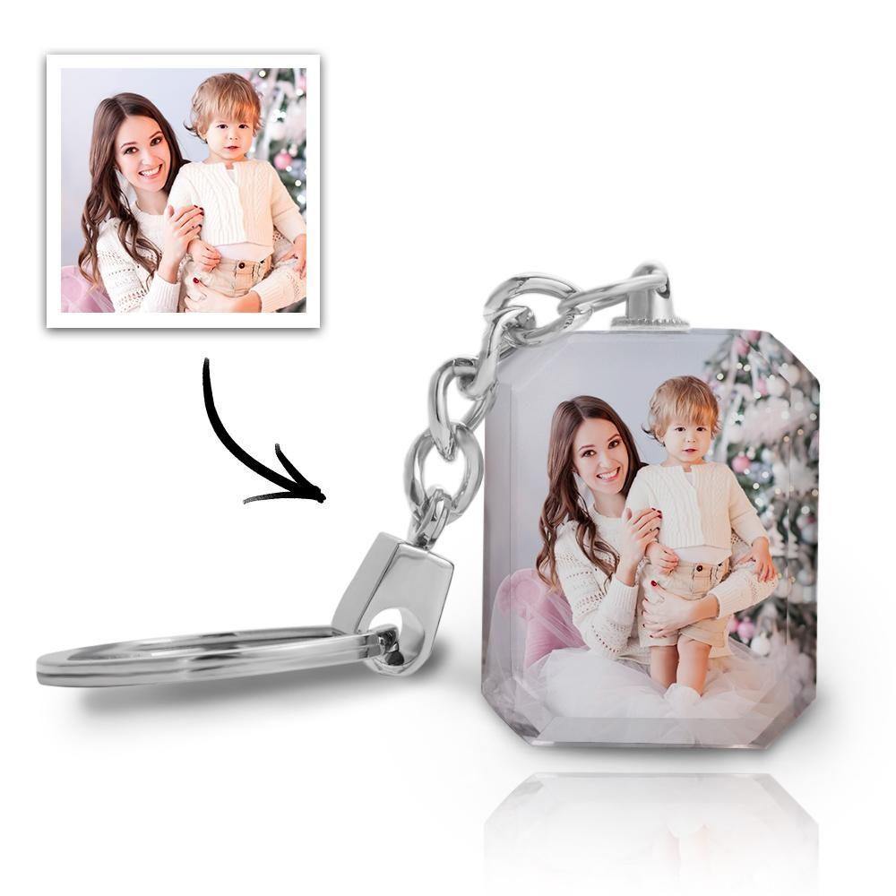Kristallen Sleutelhanger met Foto – Gepersonaliseerd Cadeau