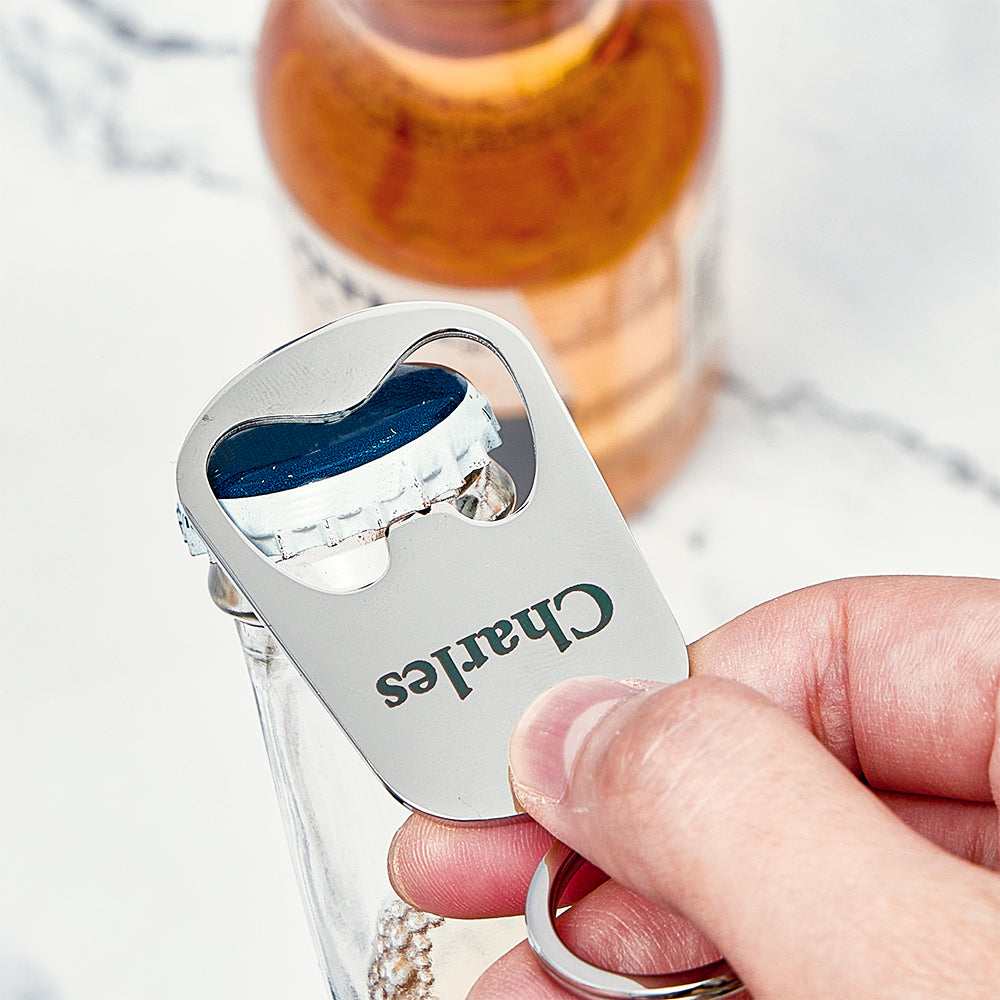 Gepersonaliseerde Bieropener sleutelhanger