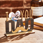 Houten fotoplak met foto – I LOVE YOU DAD