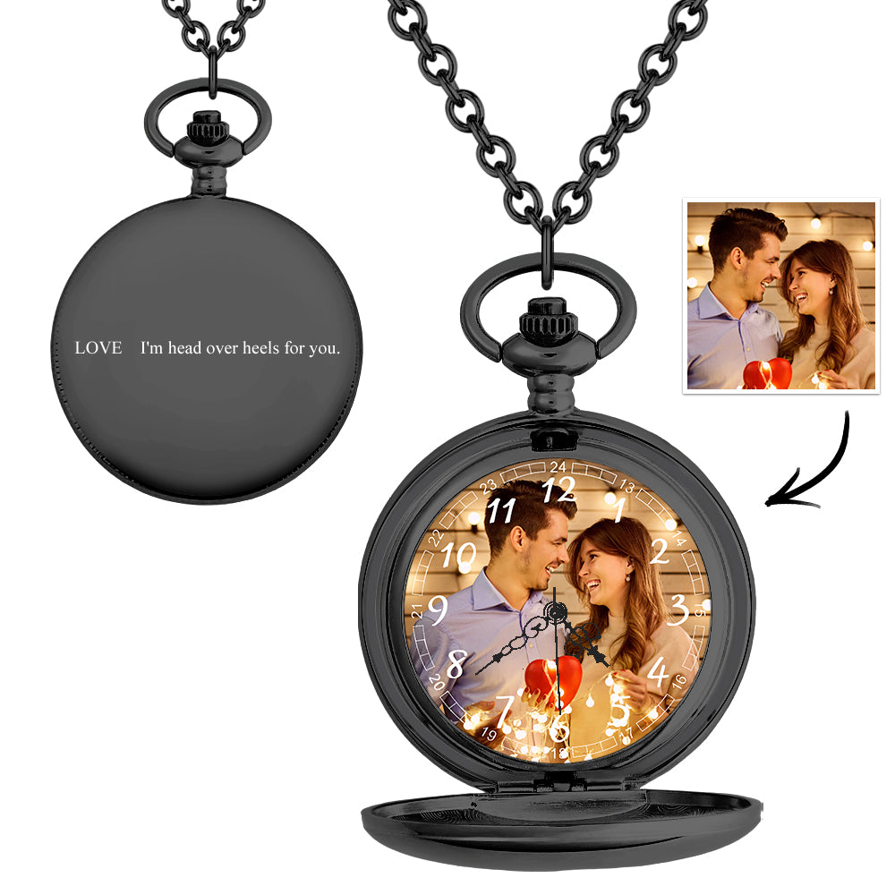 Gepersonaliseerd Zakhorloge – Met Foto & Gravure | Uniek Cadeau