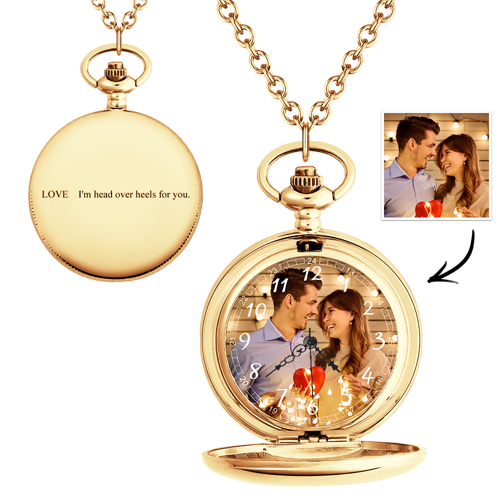 Gepersonaliseerd Zakhorloge – Met Foto & Gravure | Uniek Cadeau