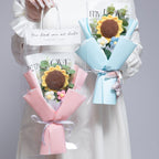 Handgemaakt Gehaakt Bloemenboeket – Gebreid Zonnebloemboeket, Perfect Cadeau of Bruiloftsdecoratie