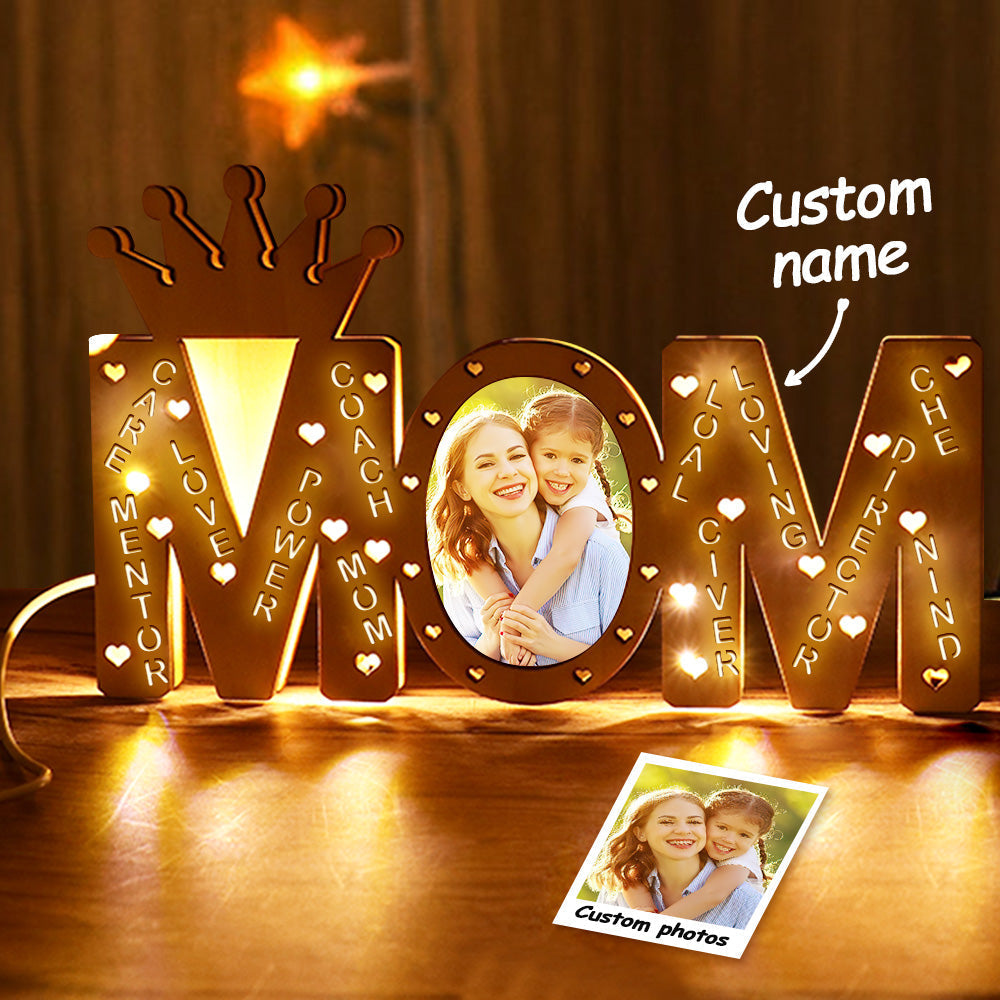 Foto LED Lamp met Naam – Gepersonaliseerd Moederdagcadeau