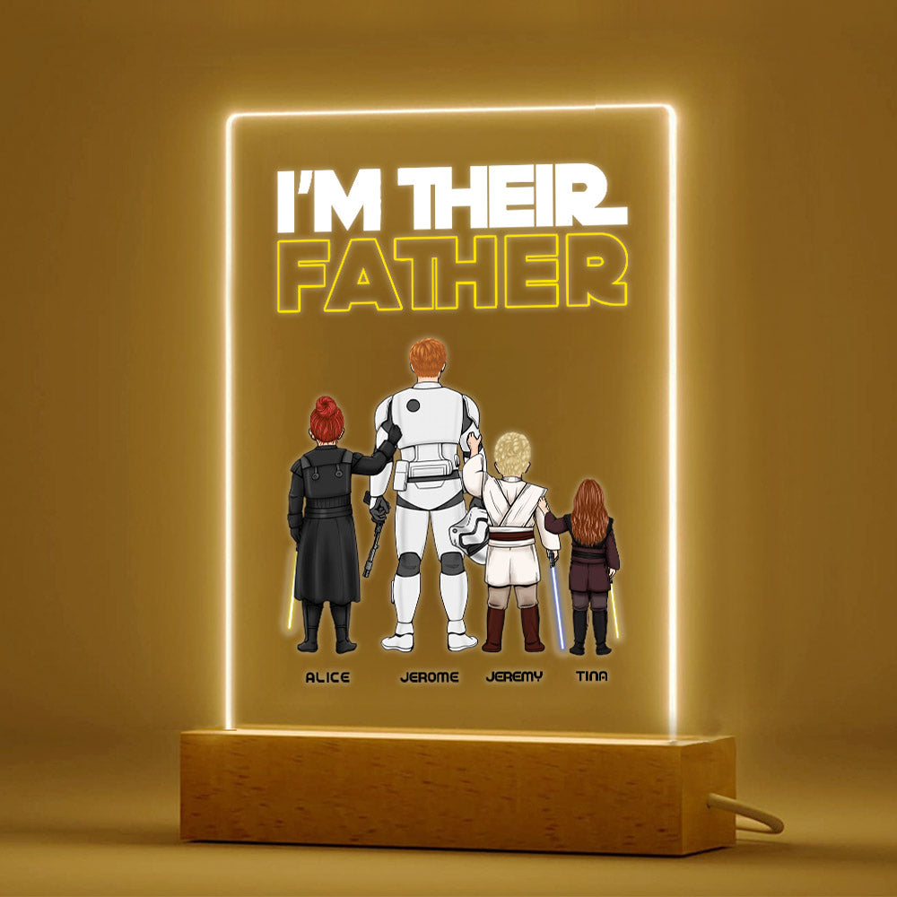 I Am Their Father” Nachtlamp – Gepersonaliseerd Vaderdagcadeau