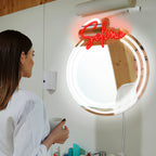 Gepersonaliseerde Naam Spiegel – Neon LED Wandlamp, Dimbaar & Aanpasbare Kleur