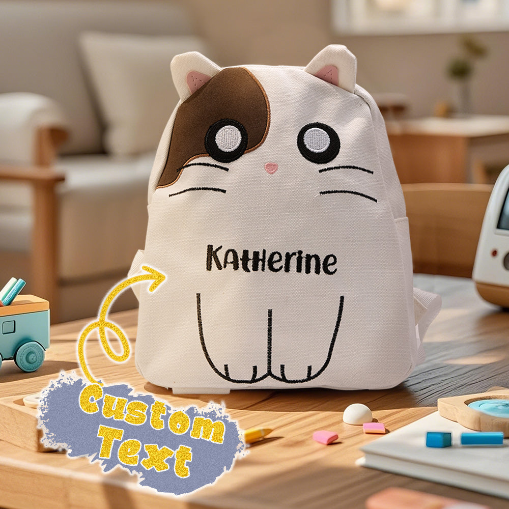 Katten Rugzak met Naam – Gepersonaliseerd Schoolcadeau voor Kinderen